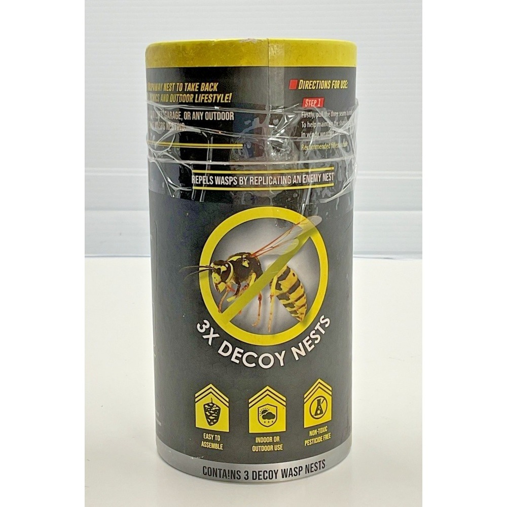 Wasp-Away 3-Pack Decoy Wasp Nests Non-Toxic Deterrent